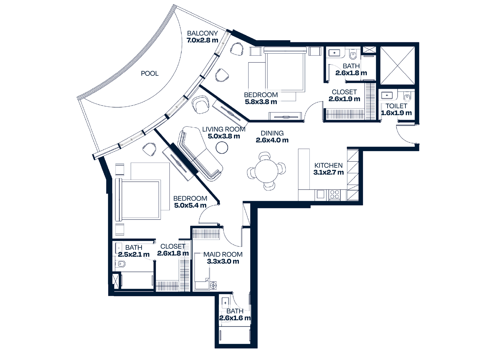 2-Bedroom Apartment
